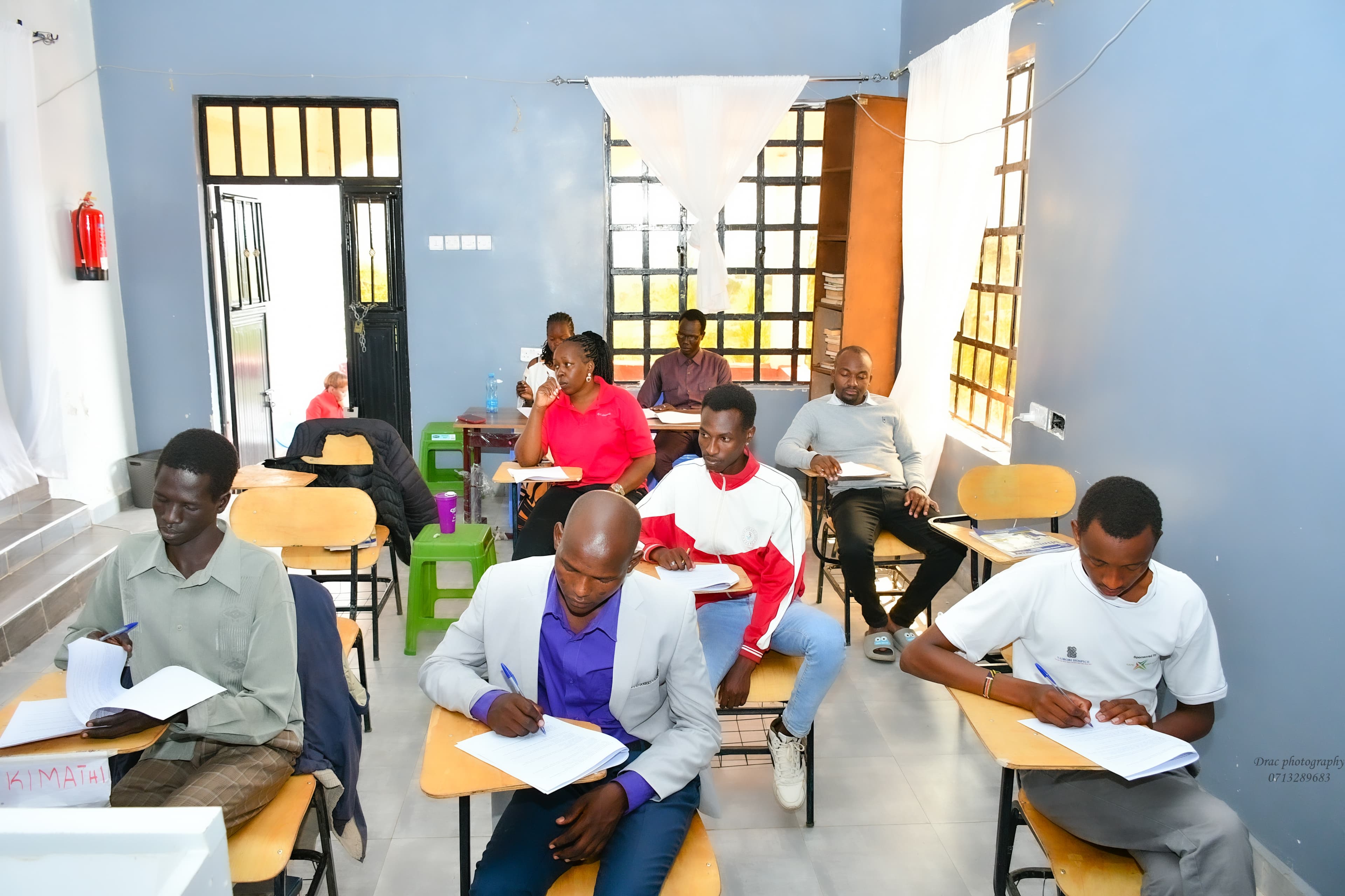 Students sitting a written assessment in class